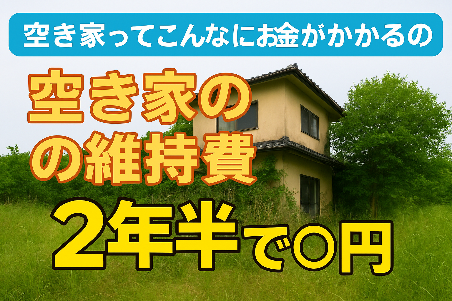空き家の維持費2年半で〇円